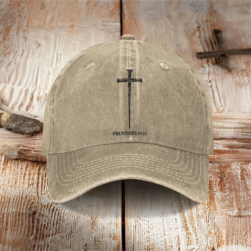  PROVERBS 27:17 Print Cap - Camel - one size - image 7