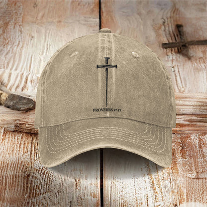  PROVERBS 27:17 Print Cap - Camel - one size - image 7