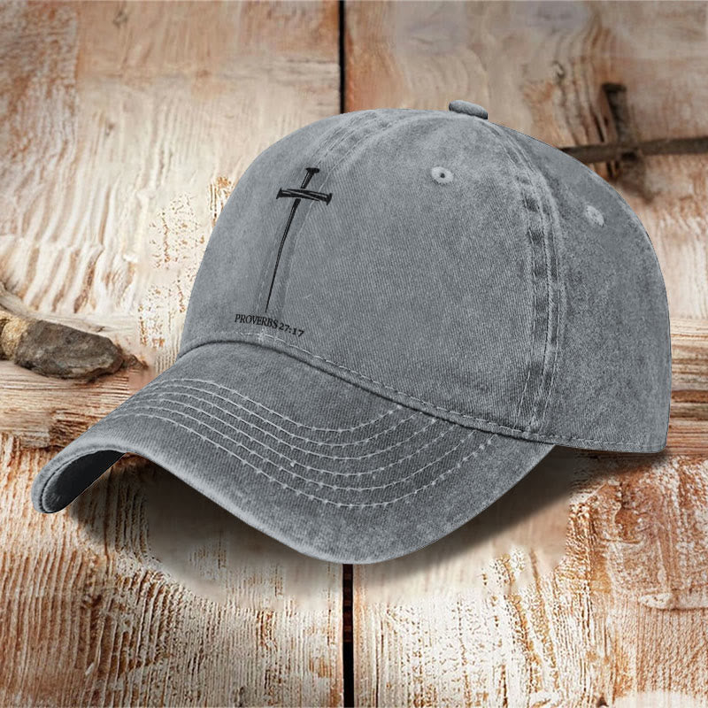  PROVERBS 27:17 Print Cap - Grey - one size - image 5
