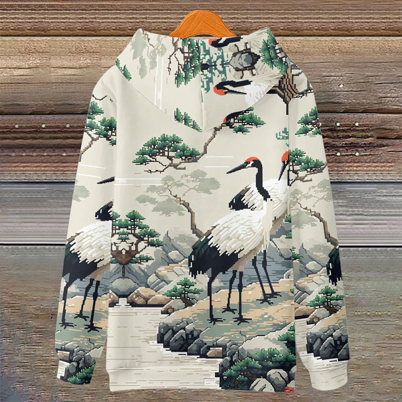 Plants And Cranes Art Print Hoodie - image 2