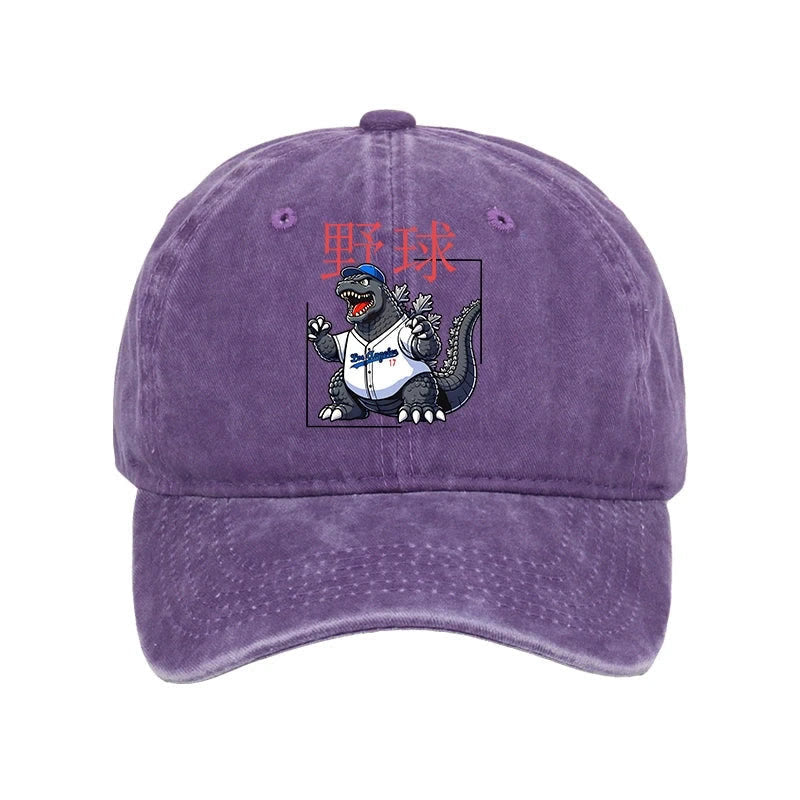 Unisex 100% Cotton Baseball Is My Favorite Sport Vintage Print Cap - Purple - one size - image 4