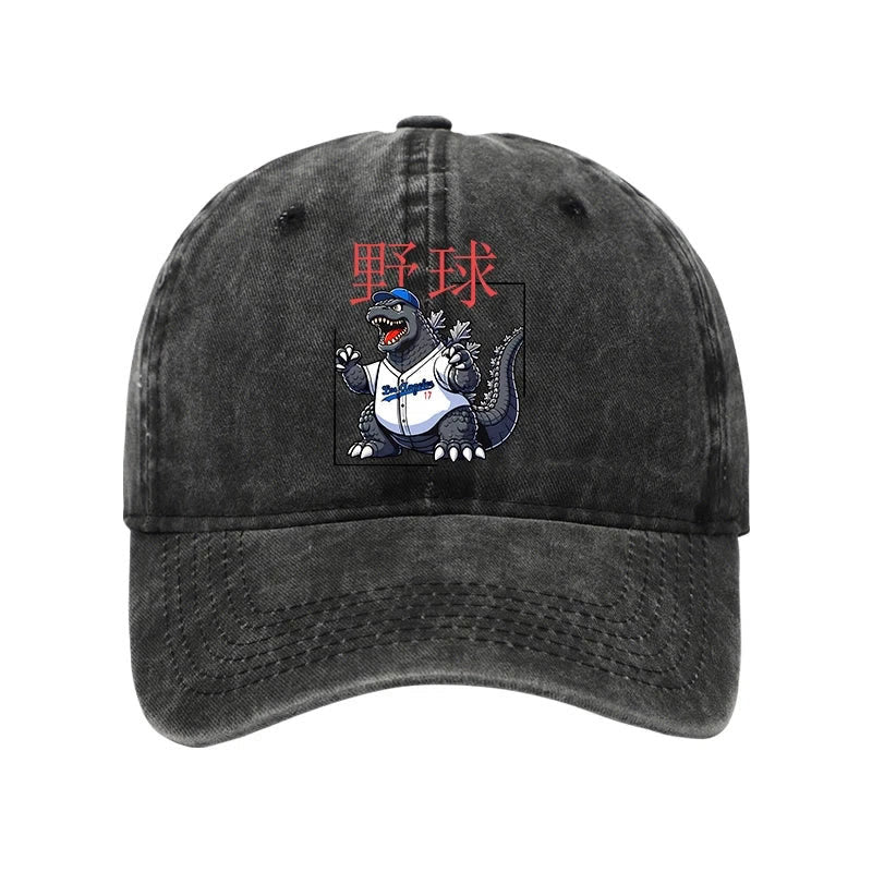 Unisex 100% Cotton Baseball Is My Favorite Sport Vintage Print Cap - Black - one size - image 3