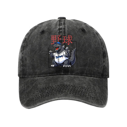 Unisex 100% Cotton Baseball Is My Favorite Sport Vintage Print Cap - Black - one size - image 3