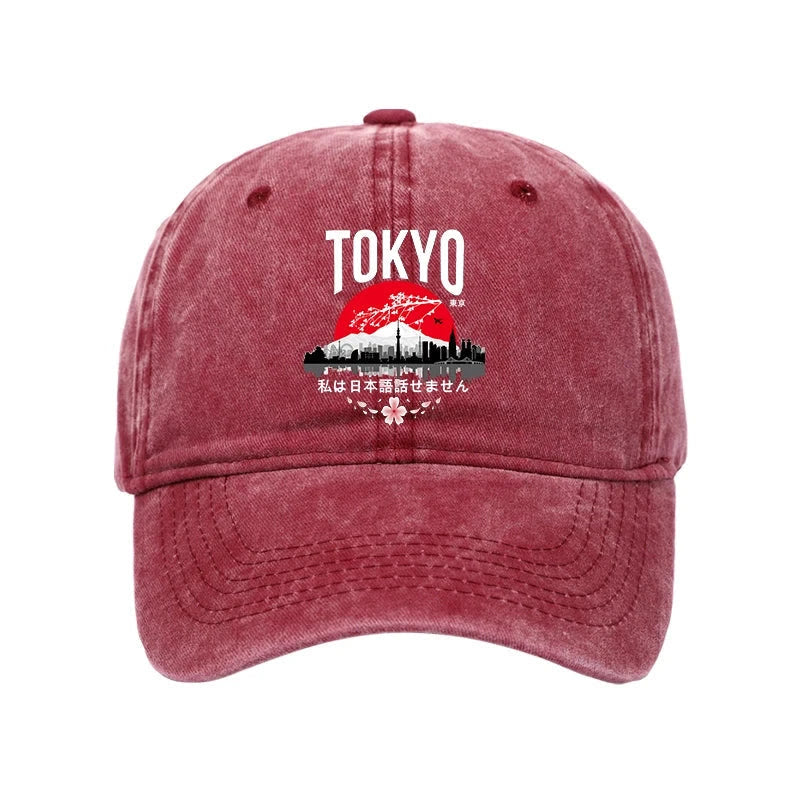 Unisex 100% Cotton I Don’t Speak Japanese Vintage Print Cap - Rose - one size - image 6