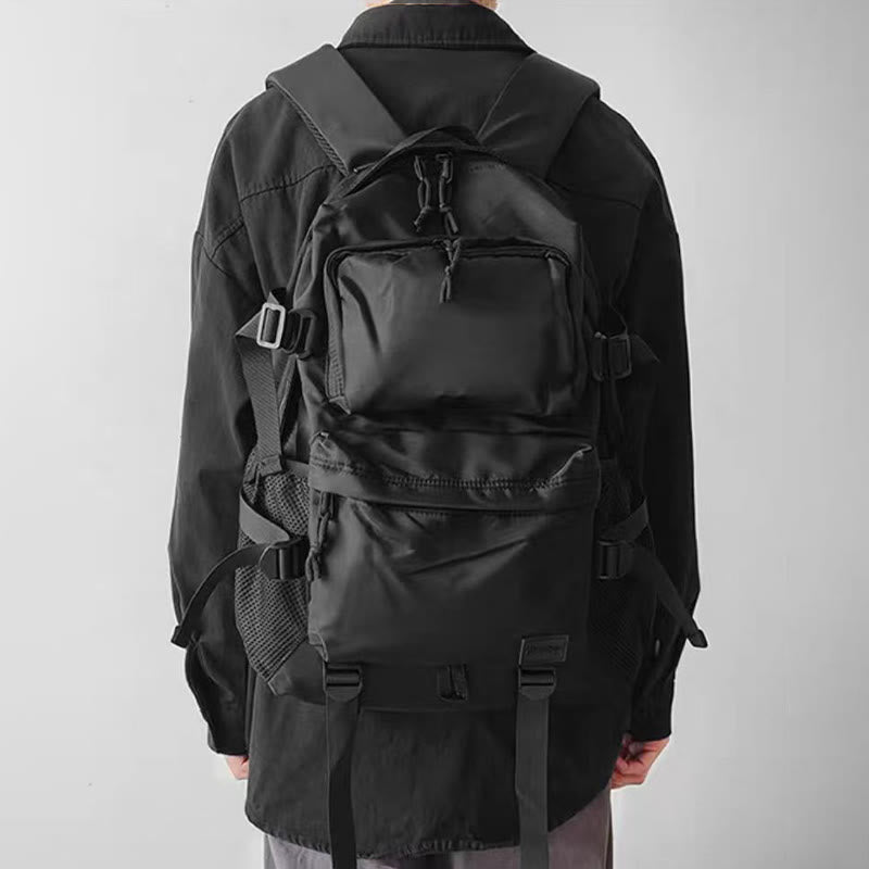 Solid Color Large Capacity Multi-layer Backpack - image 3