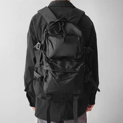 Solid Color Large Capacity Multi-layer Backpack - image 3