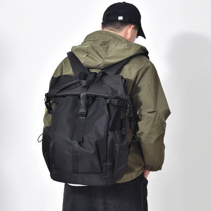 Solid Color Large Capacity Waterproof Backpack - image 3