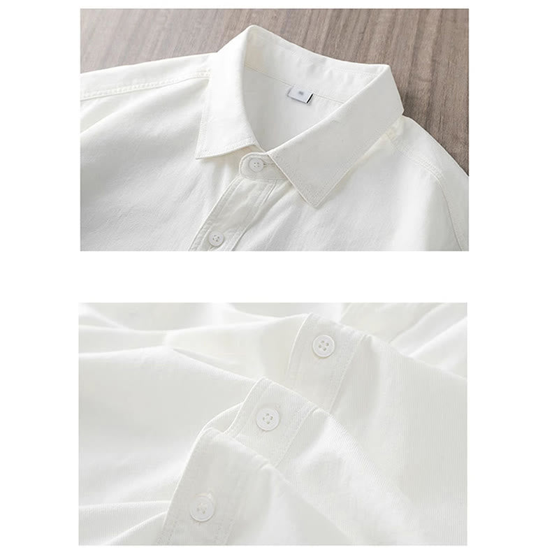 100% Cotton Crisp Blue And White Stripe Print Short Sleeve Shirt - image 6
