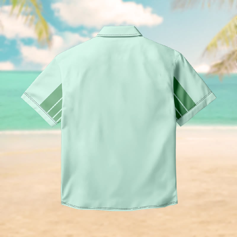 100% Cotton Simple Striped Print Short Sleeve Shirt - image 1