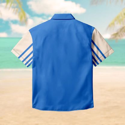 100% Cotton Summer Classic Striped Print Short Sleeve Shirt - image 2