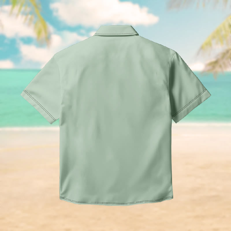 100% Cotton Geometric Pattern Print Short Sleeve Shirt - image 2