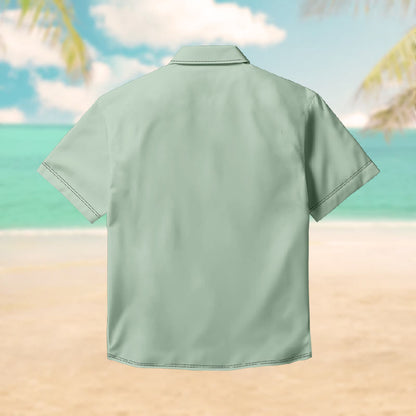 100% Cotton Geometric Pattern Print Short Sleeve Shirt - image 2
