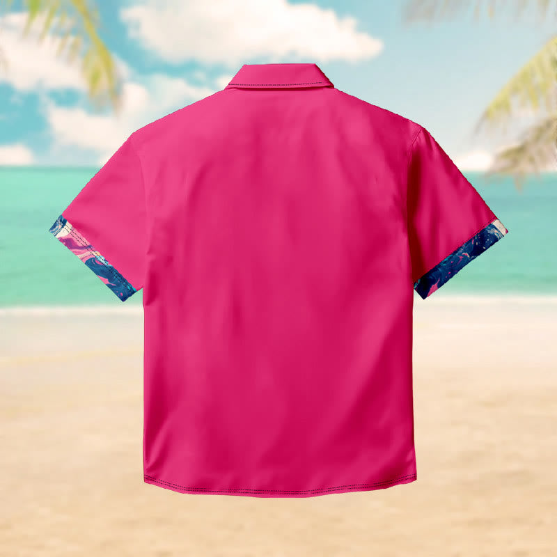 100% Cotton Vibrant Simple Color Art Print Short Sleeve Shirt - image 2