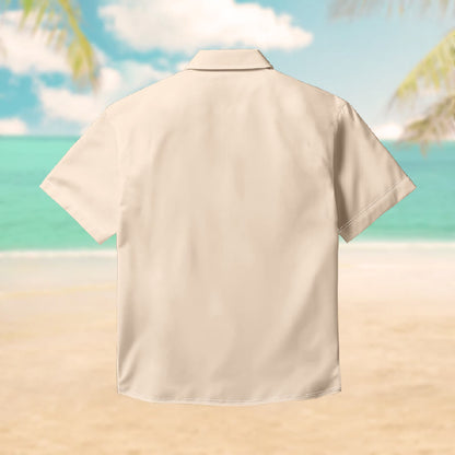 100% Cotton Colorful Hexagon & Palm Trees Print Short Sleeve Shirt - image 2
