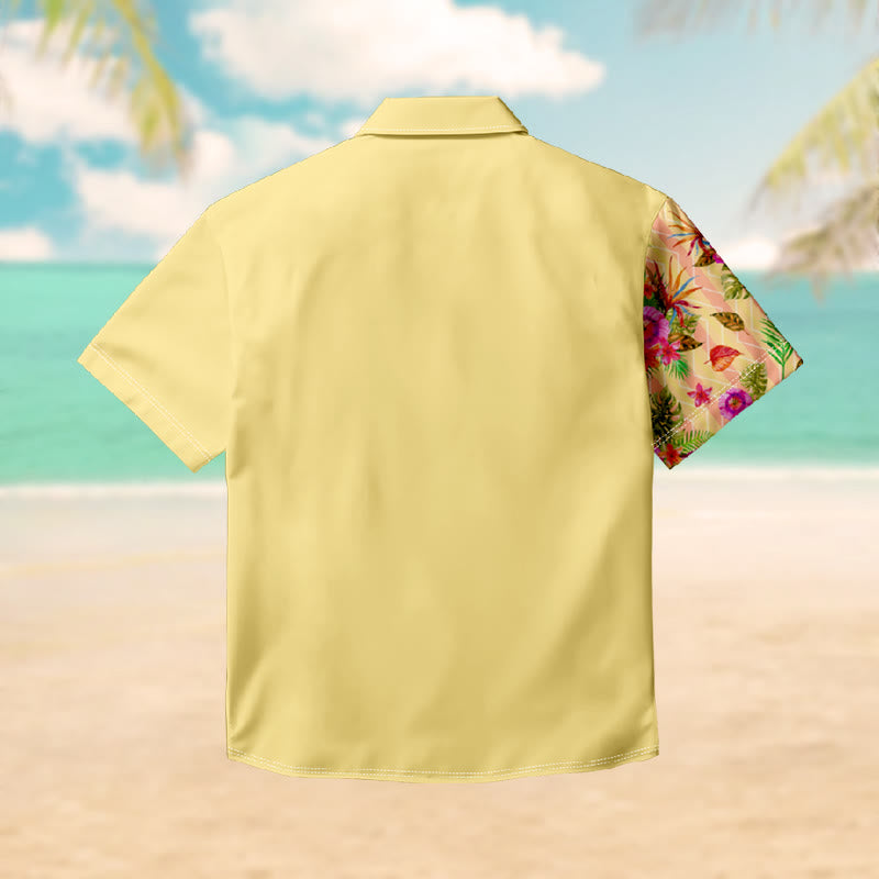 100% Cotton Sunny Oasis Floral Print Short Sleeve Shirt - image 2