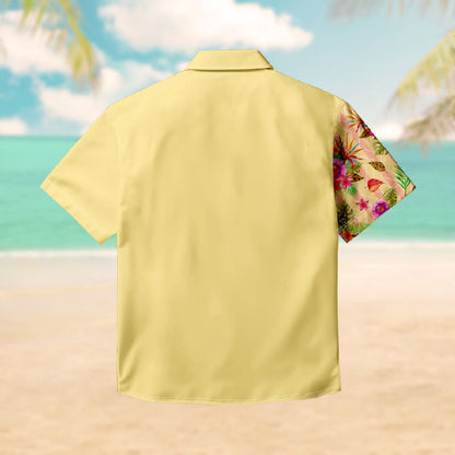 100% Cotton Sunny Oasis Floral Print Short Sleeve Shirt - image 2