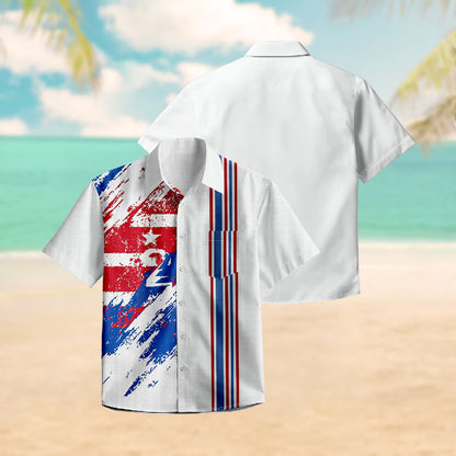 100% Cotton Retro American Spirit Print Short Sleeve Shirt - image 3