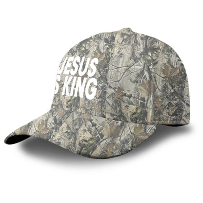 Unisex Jesus Is King Dead Leaves Camouflage Print Cap - image 2