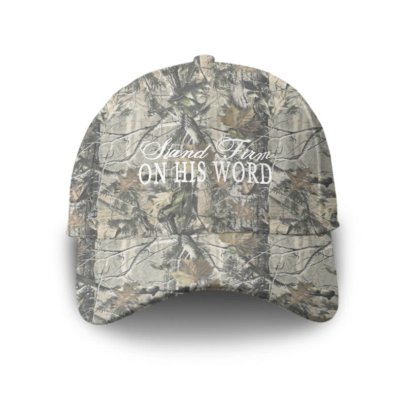 Unisex On His World Dead Leaves Camouflage Print Cap - Green - one size - image 1