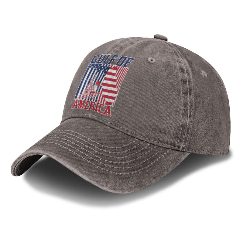 Gulf Of America Flag Island Print Washed Cap - image 6