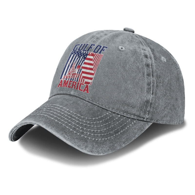 Gulf Of America Flag Island Print Washed Cap - image 10
