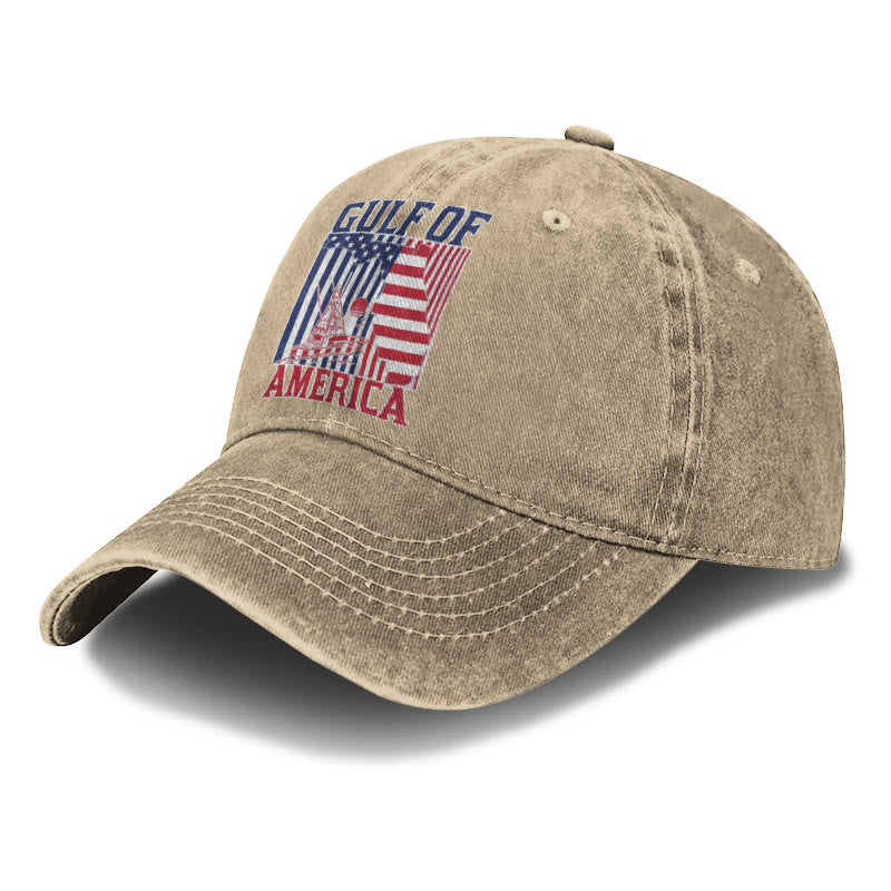 Gulf Of America Flag Island Print Washed Cap - image 4