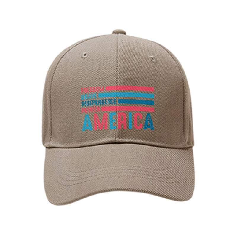 AMERICA Printed Cap - Coffee - one size - image 4