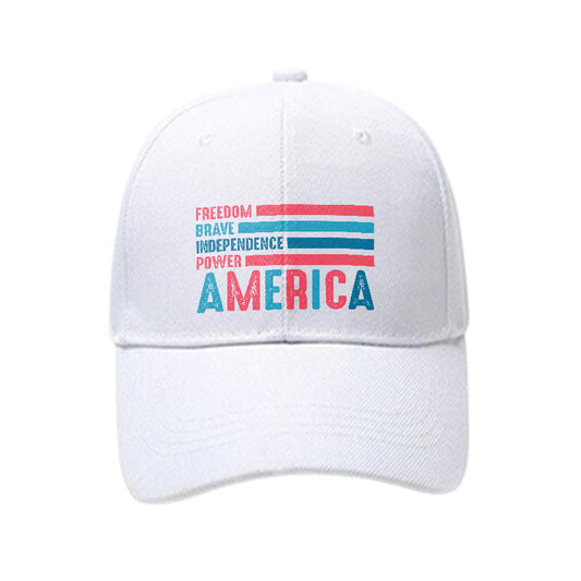 AMERICA Printed Cap - White - one size - image 1