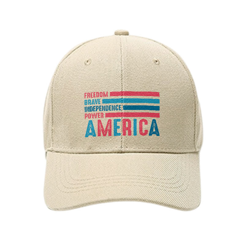 AMERICA Printed Cap - Apricot - one size - image 3