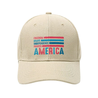 AMERICA Printed Cap - Apricot - one size - image 3