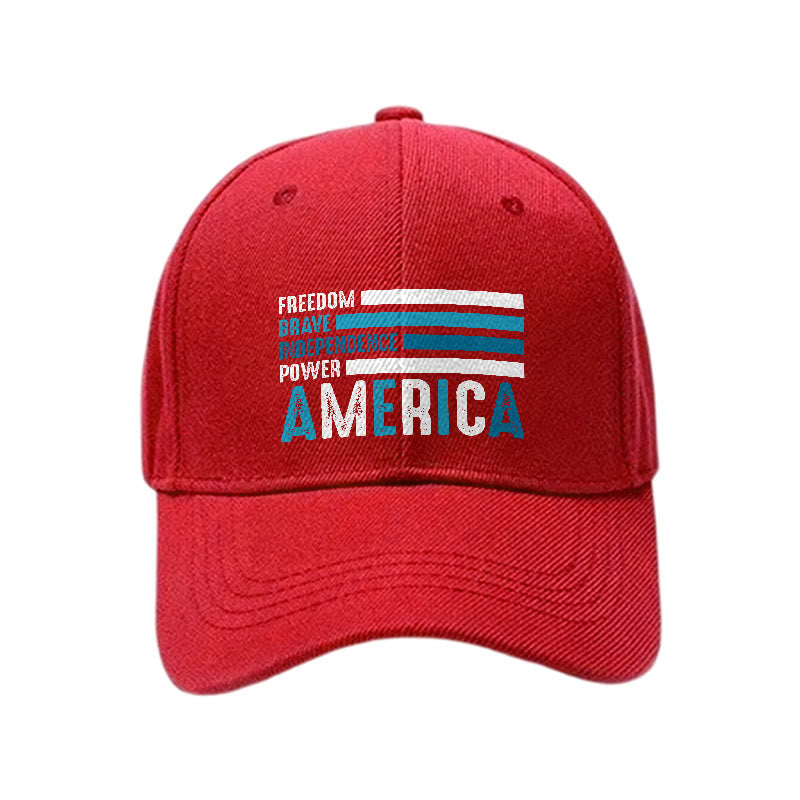 AMERICA Printed Cap - Red - one size - image 6
