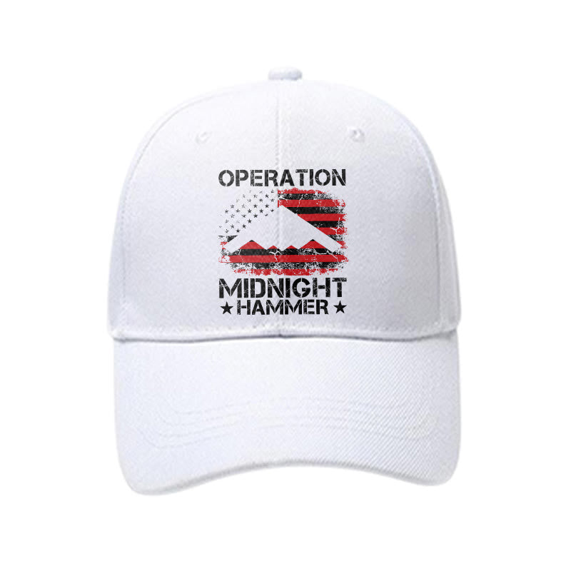 Midnight Hammer American Flag Printed Cap - White - one size - image 4