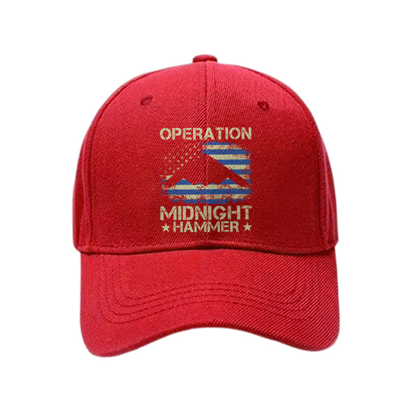 Midnight Hammer American Flag Printed Cap - Red - one size - image 7