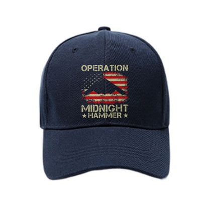 Midnight Hammer American Flag Printed Cap - Blue - one size - image 1