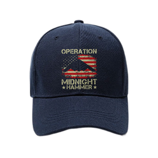 Midnight Hammer American Flag Printed Cap - Blue - one size - image 1
