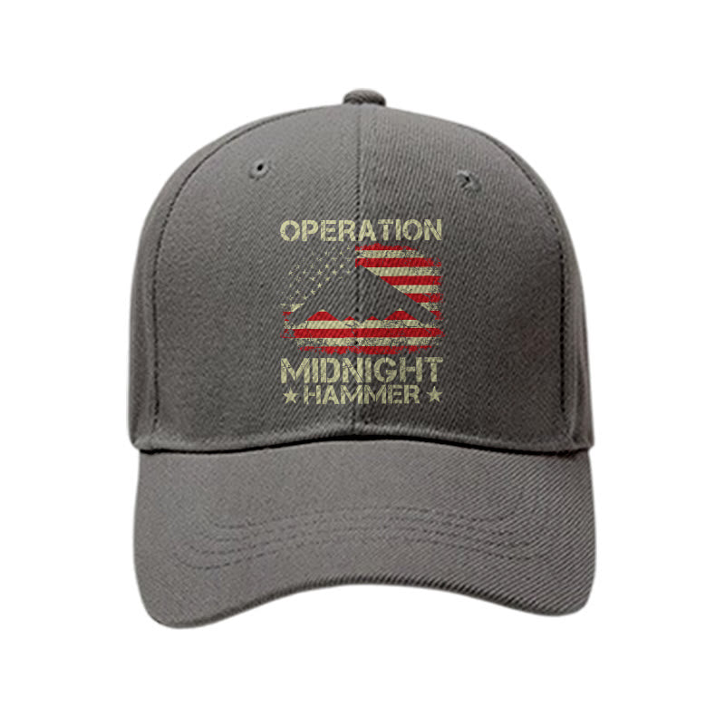 Midnight Hammer American Flag Printed Cap - Grey - one size - image 6