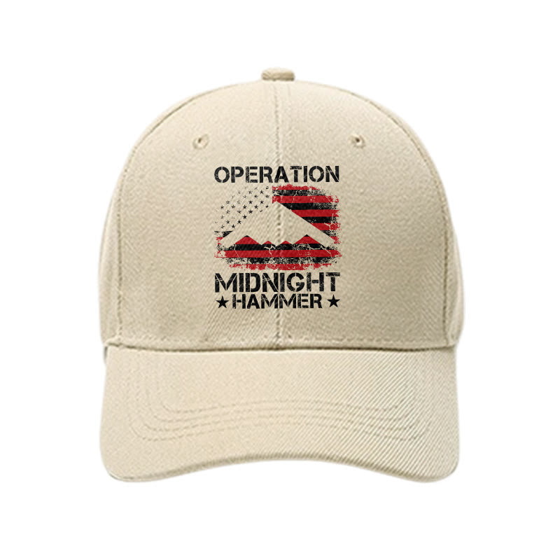 Midnight Hammer American Flag Printed Cap - Apricot - one size - image 2
