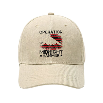 Midnight Hammer American Flag Printed Cap - Apricot - one size - image 2
