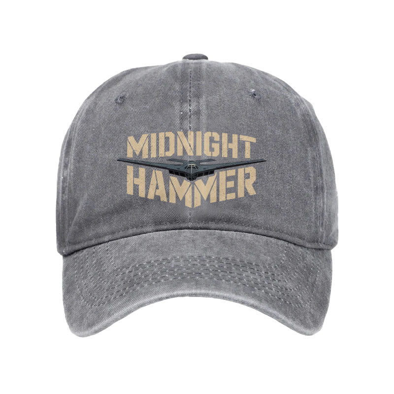 MIDNIGHT HAMMER Print Washed Cap - Grey - one size - image 4