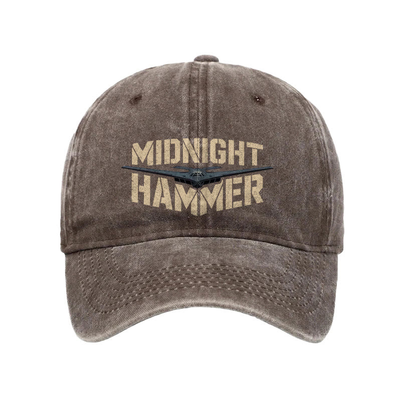 MIDNIGHT HAMMER Print Washed Cap - Coffee - one size - image 5