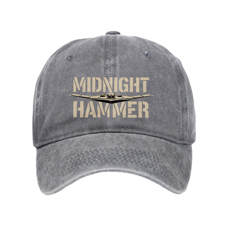 Vintage Midnight Hammer Print Washed Cap - Grey - one size - image 4