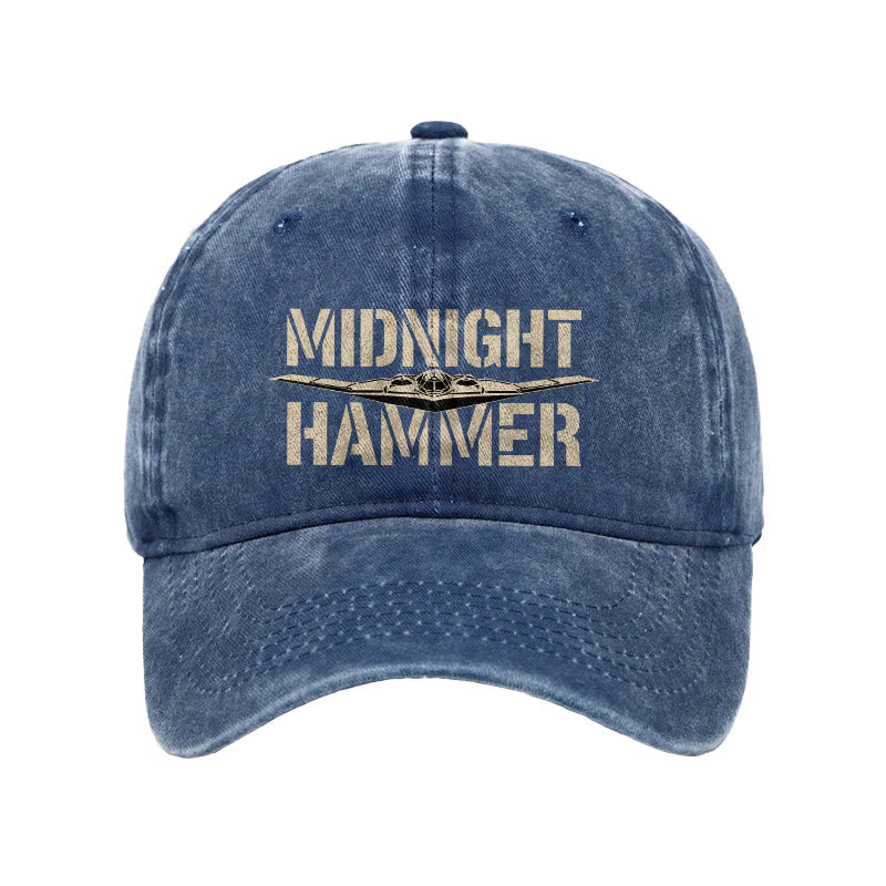 Vintage Midnight Hammer Print Washed Cap - Blue - one size - image 6