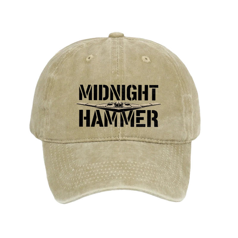 Vintage Midnight Hammer Print Washed Cap - Khaki - one size - image 3