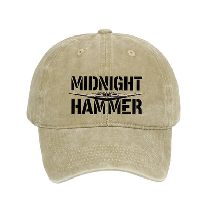 Vintage Midnight Hammer Print Washed Cap - Khaki - one size - image 3