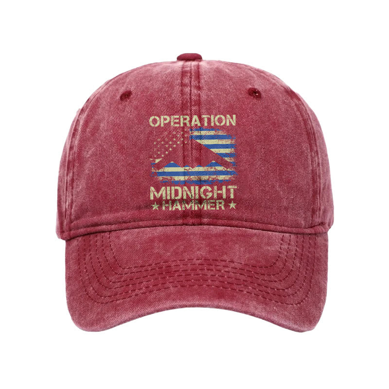 Midnight Hammer American Flag Print Washed Cap - Rose - one size - image 2
