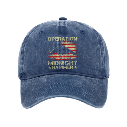 Midnight Hammer American Flag Print Washed Cap - Blue - one size - image 6