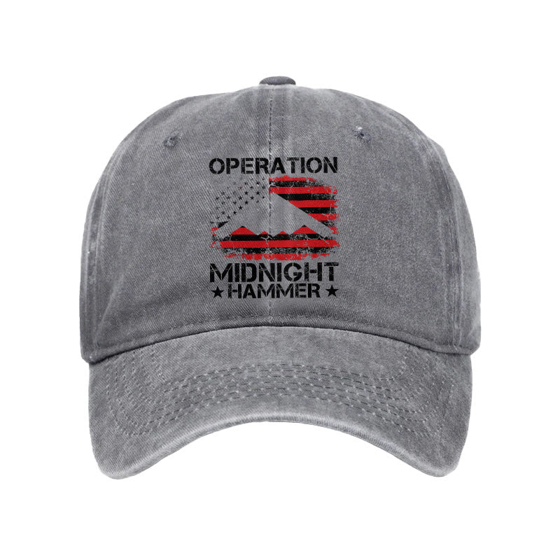 Midnight Hammer American Flag Print Washed Cap - Grey - one size - image 4