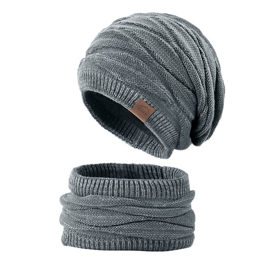 Solid Color Warm Pullover Wool Hat - Grey - one size - image 1