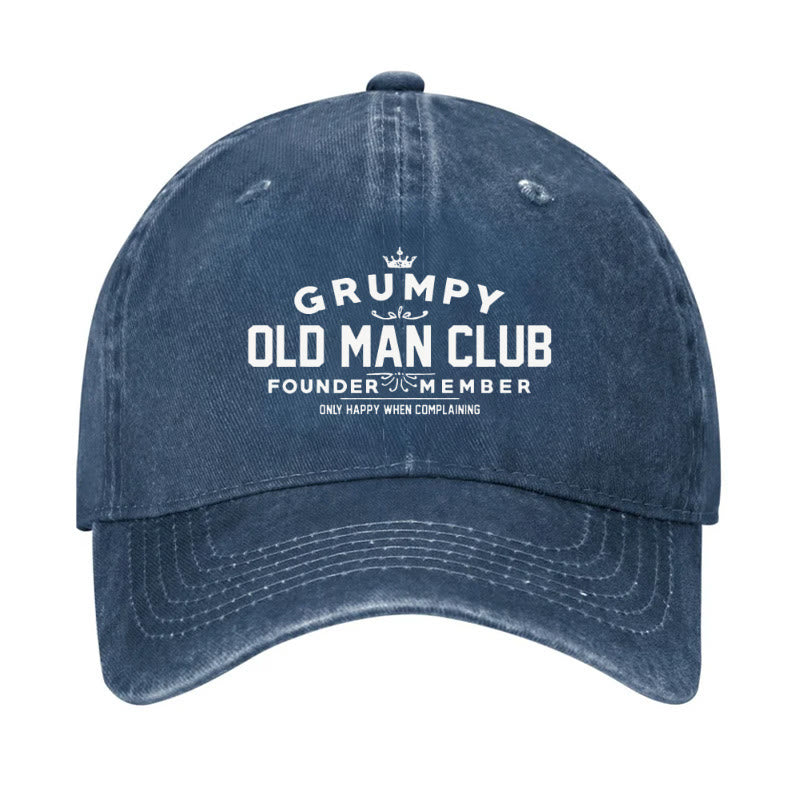 Grumpy Old Man Club Print Cap - Blue - one size - image 4