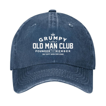 Grumpy Old Man Club Print Cap - Blue - one size - image 4
